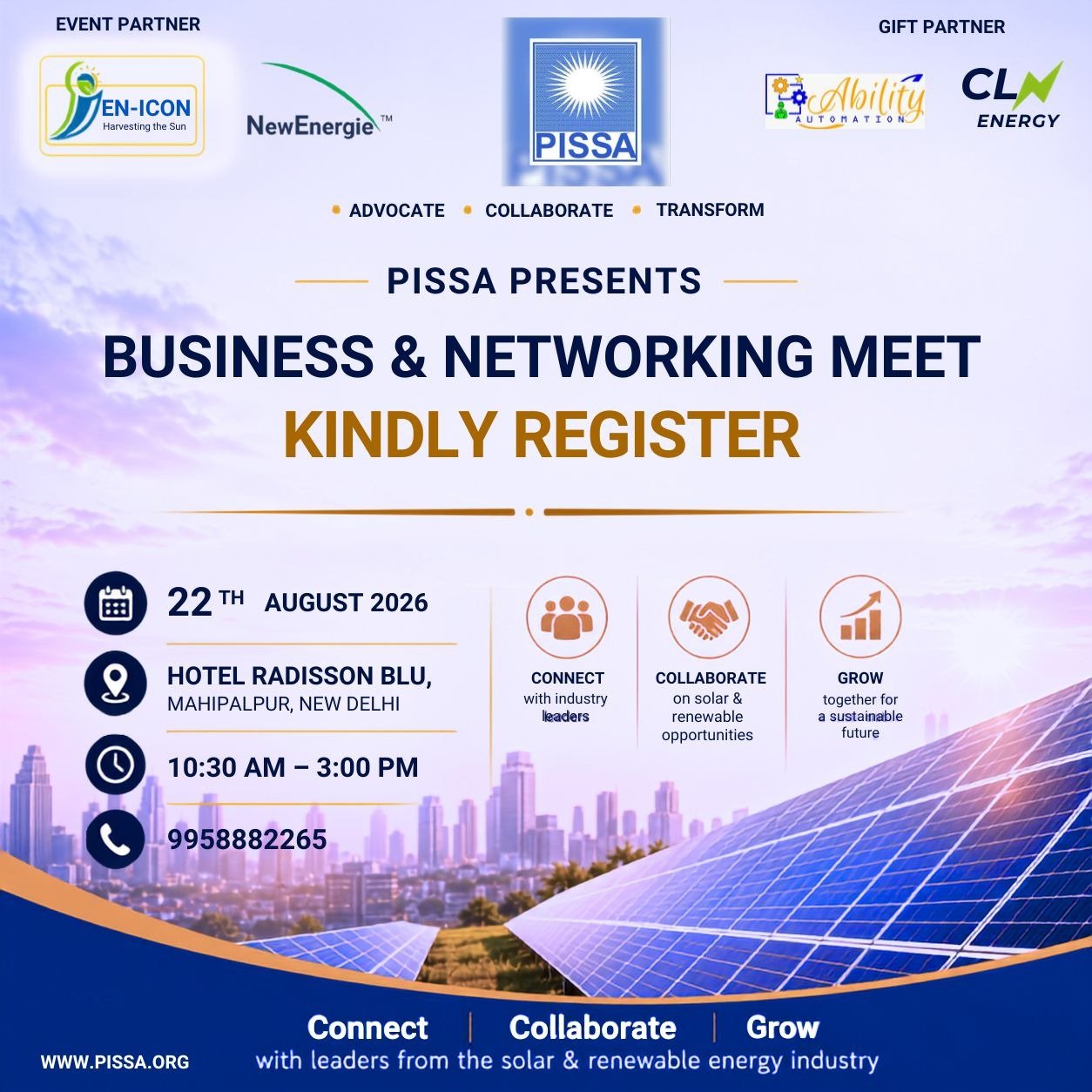 PISSA Business & Networking Meet - 22nd August 2026